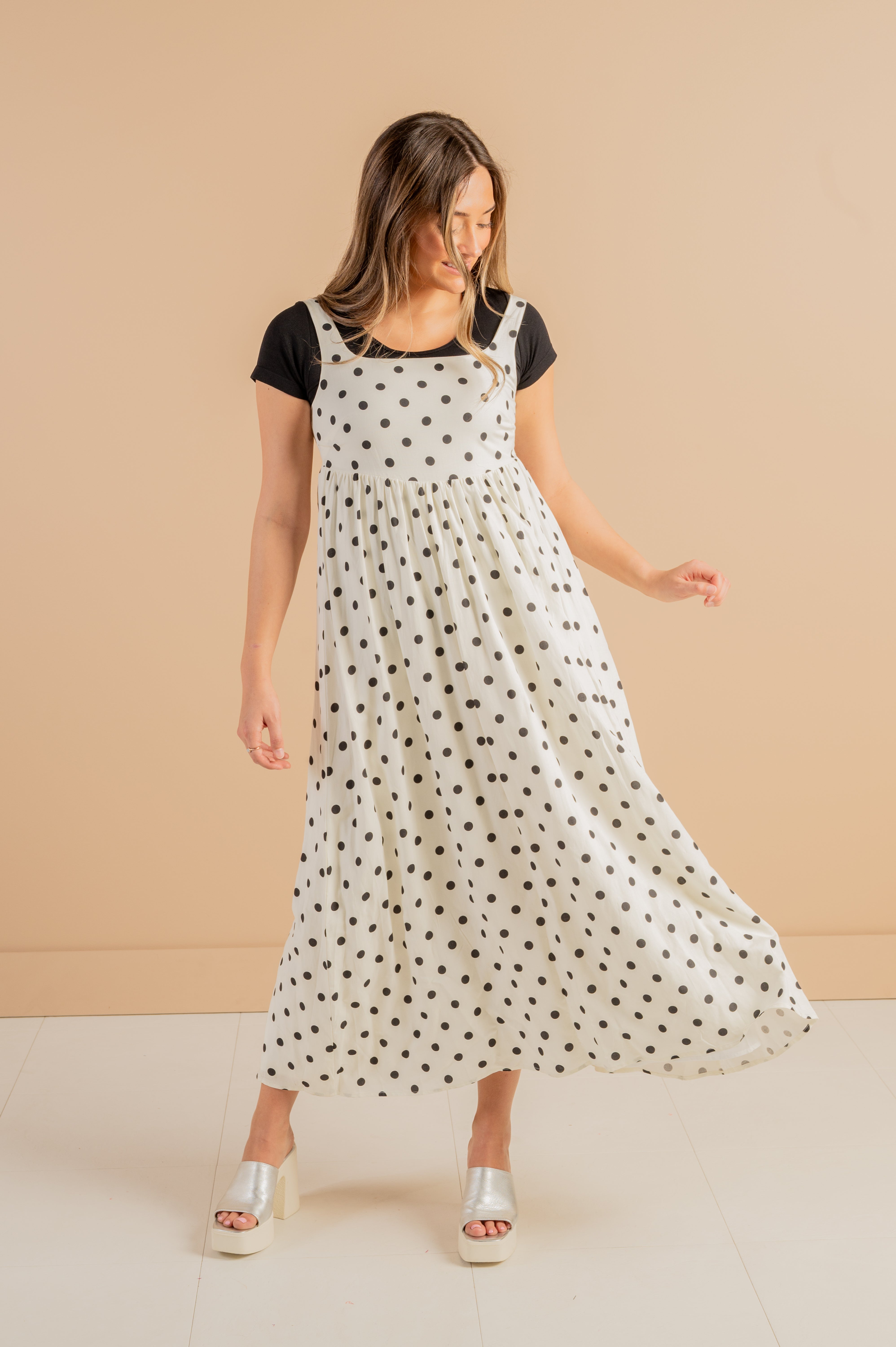 black polka dot dress zara and Cream Size:UK 18 White Strappy Cornelli Mini and sleeveless design meta-related-collection-johnston-murphy