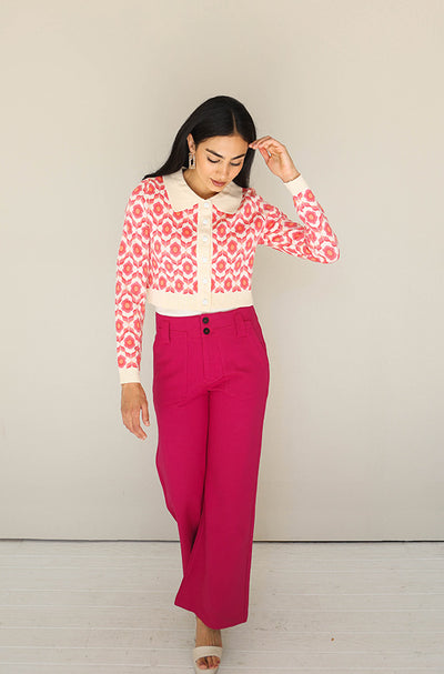 Lily Floral Cropped Sweater - FINAL FEW