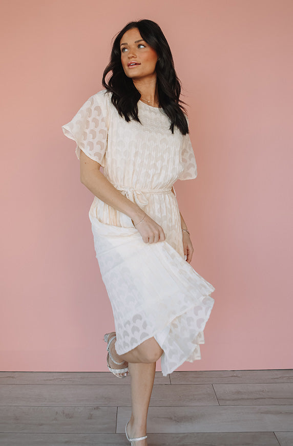 chinese dress ladies Ivory Lace Midi Dress main image 0