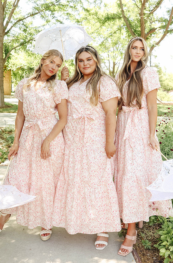 Layton Pink Floral Dress - DM Exclusive - Nursing Friendly - Restocked 4XL Layton Pink Floral Dress - DM Exclusive - Nursing Friendly - Restocked 4XL