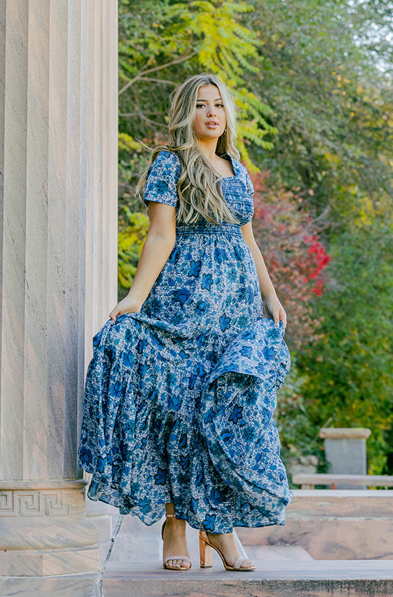 Jaelyn Teal Floral - DM Exclusive - Maternity Friendly - Restocked XL Jaelyn Teal Floral - DM Exclusive - Maternity Friendly - Restocked XL