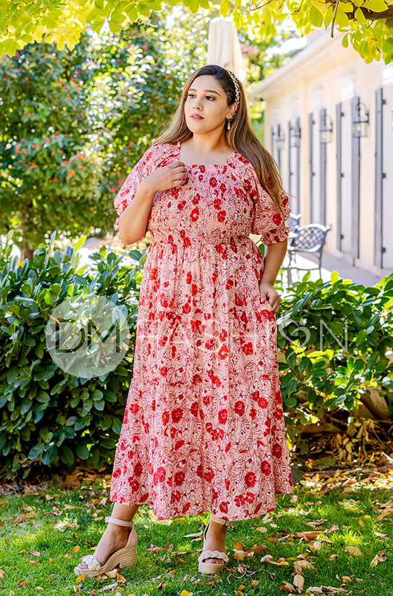 Marryn Red Poppy Dress - DM Exclusive - Maternity Friendly