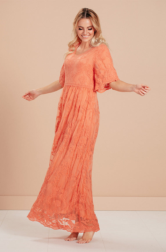 Sunset Lace Maxi Dress