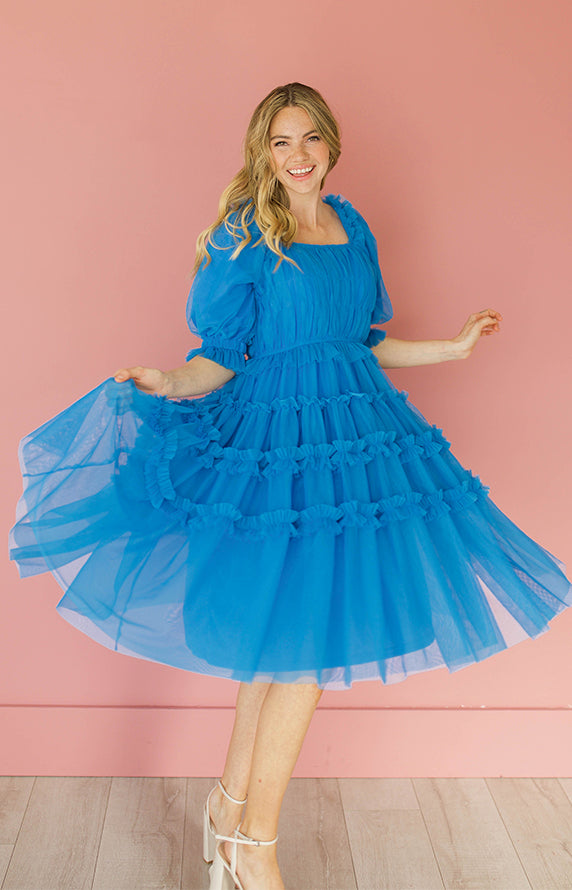 Sasha Princess Blue Dress - DM exclusive - Maternity Friendly
