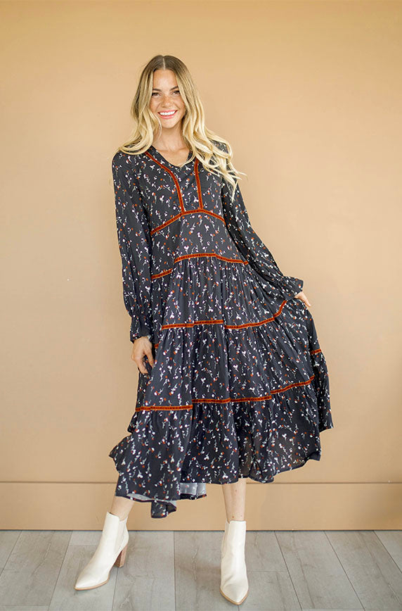 Ainsley Midnight Blossoms Dress - DM exclusive