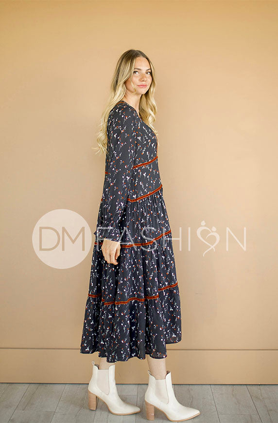 Ainsley Midnight Blossoms Dress - DM Exclusive - Maternity Friendly