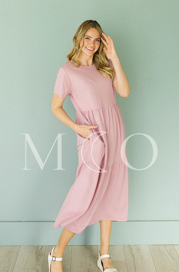 Kelsey Mauve Mist Dress - MCO - Maternity Friendly - FINAL SALE
