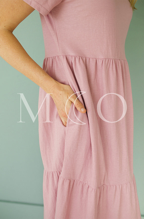 Kelsey Mauve Mist Dress - MCO - Maternity Friendly - FINAL SALE