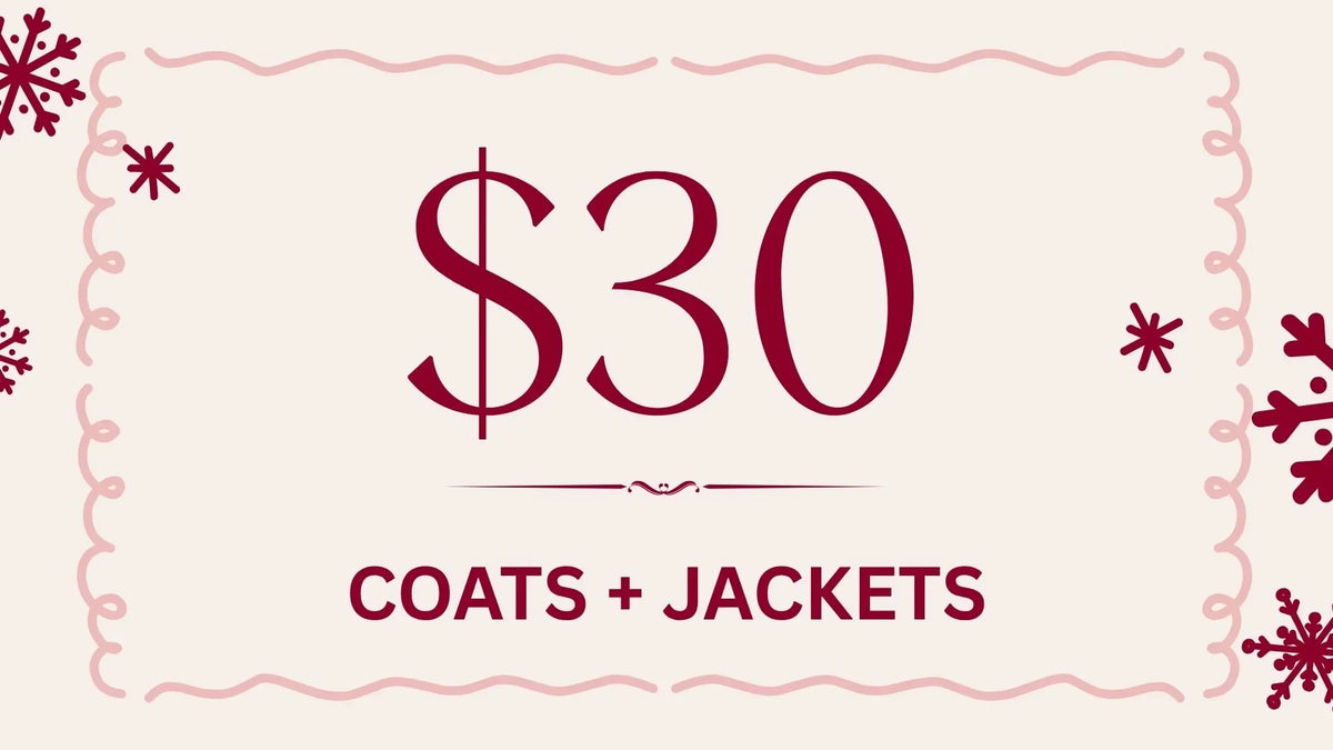 $30 Coats + Jackets