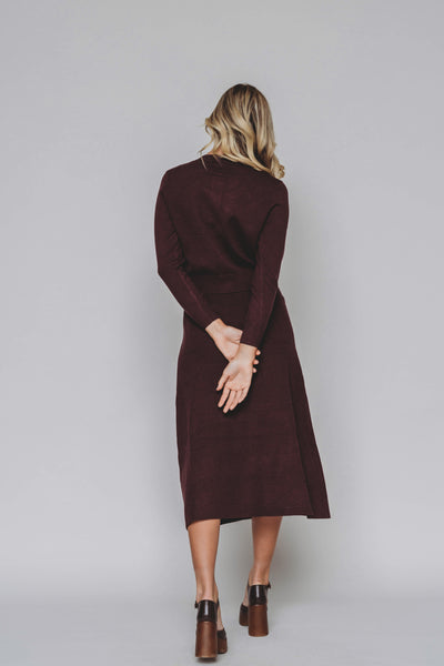 Kiera Burgundy Knit Set