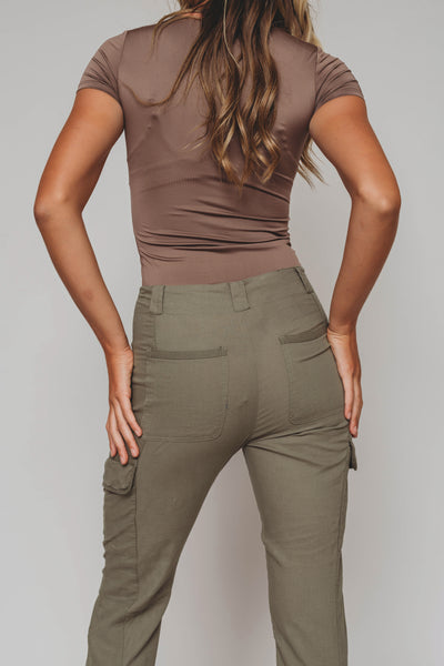 Come Play High Rise Olive Joggers