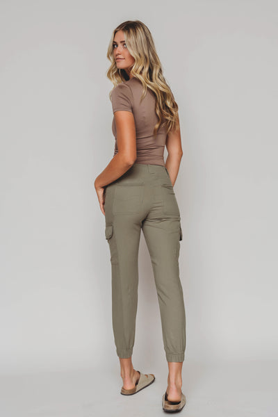Come Play High Rise Olive Joggers