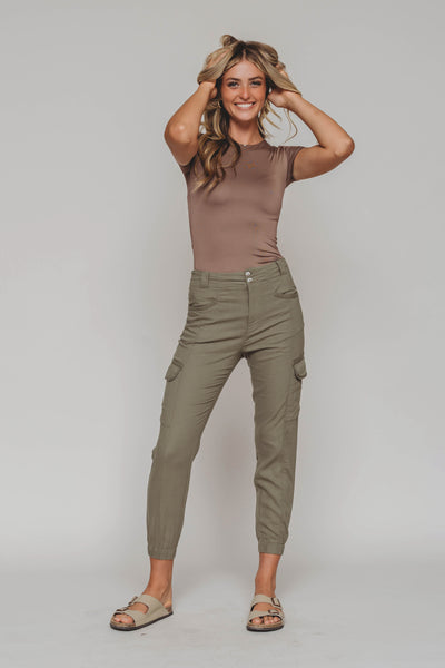 Come Play High Rise Olive Joggers