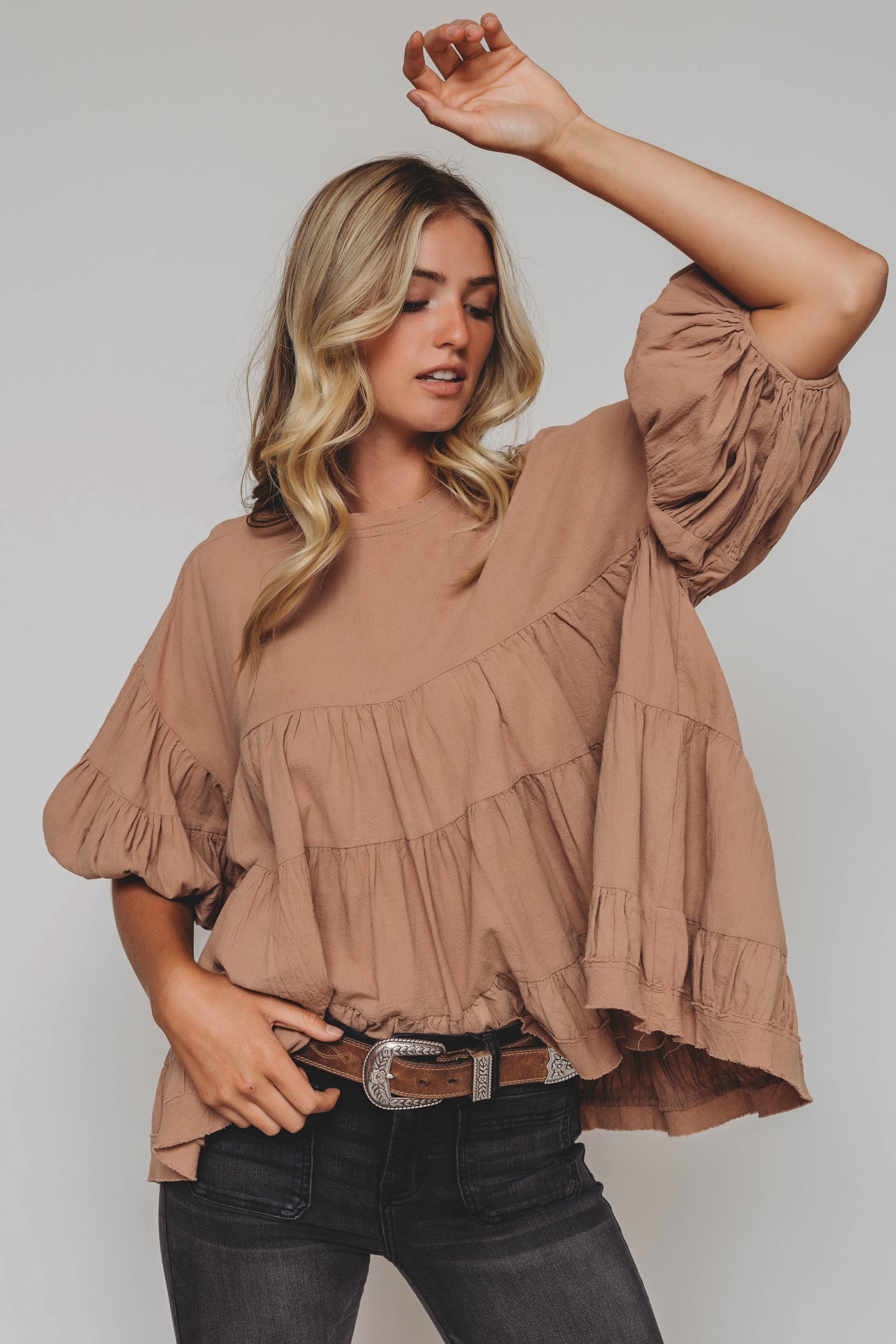 Fall At Last Mocha Blouse