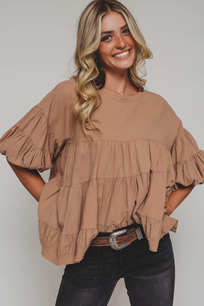 Fall At Last Mocha Blouse