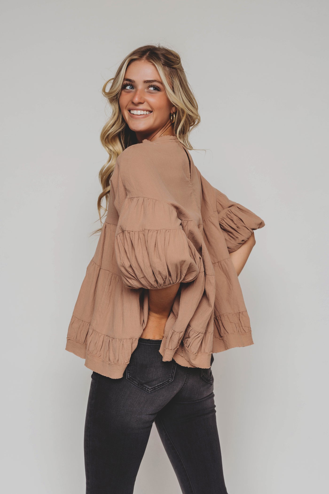 Fall At Last Mocha Blouse