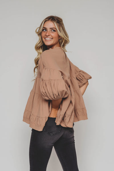 Fall At Last Mocha Blouse