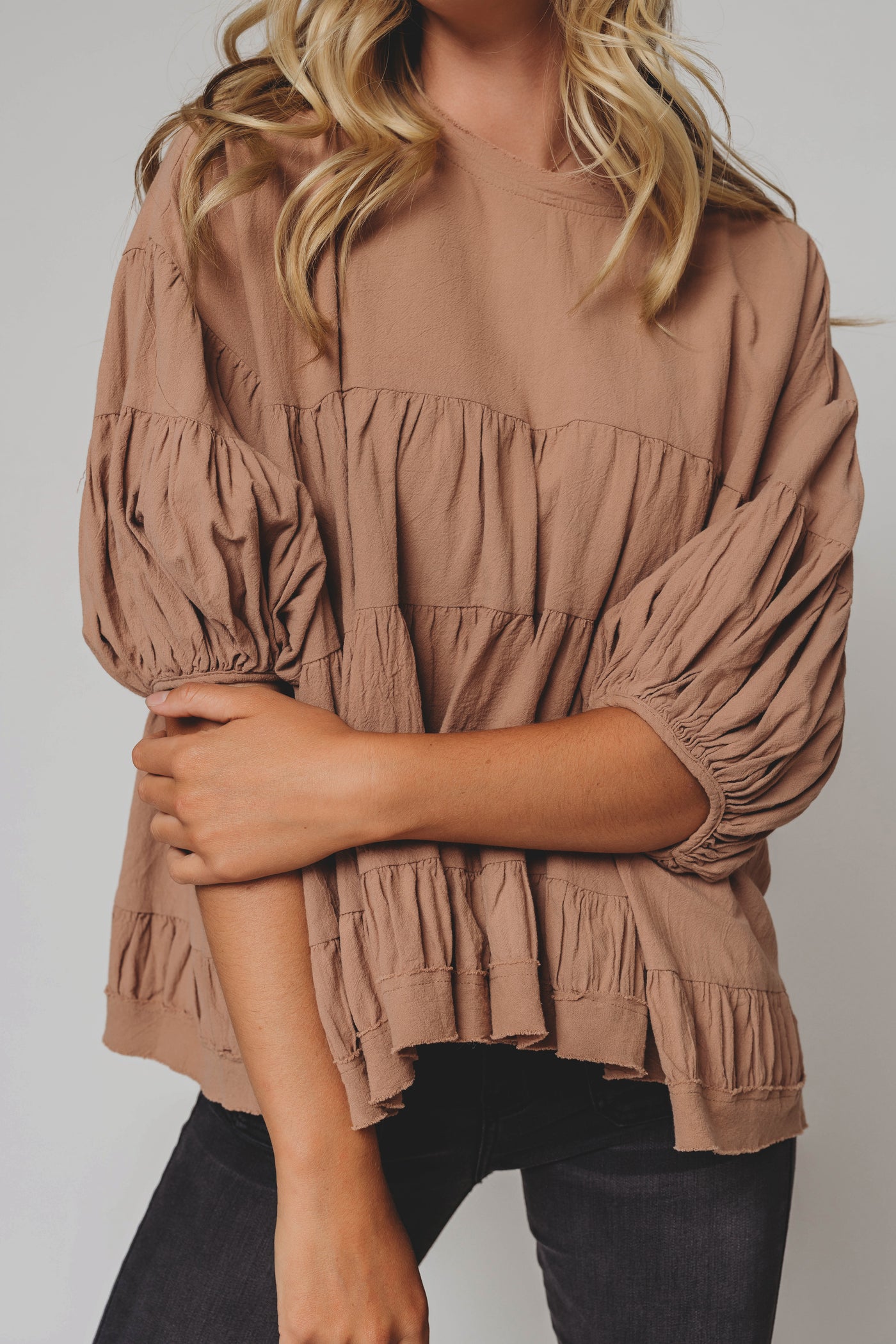 Fall At Last Mocha Blouse
