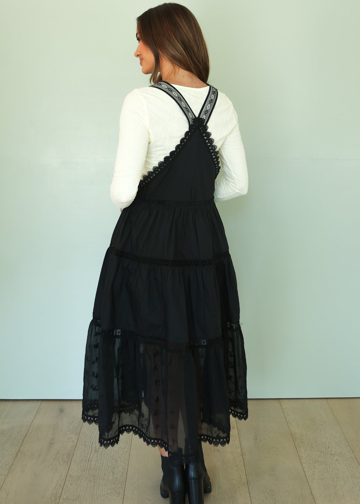 Sammie Black Lace Overall Dress