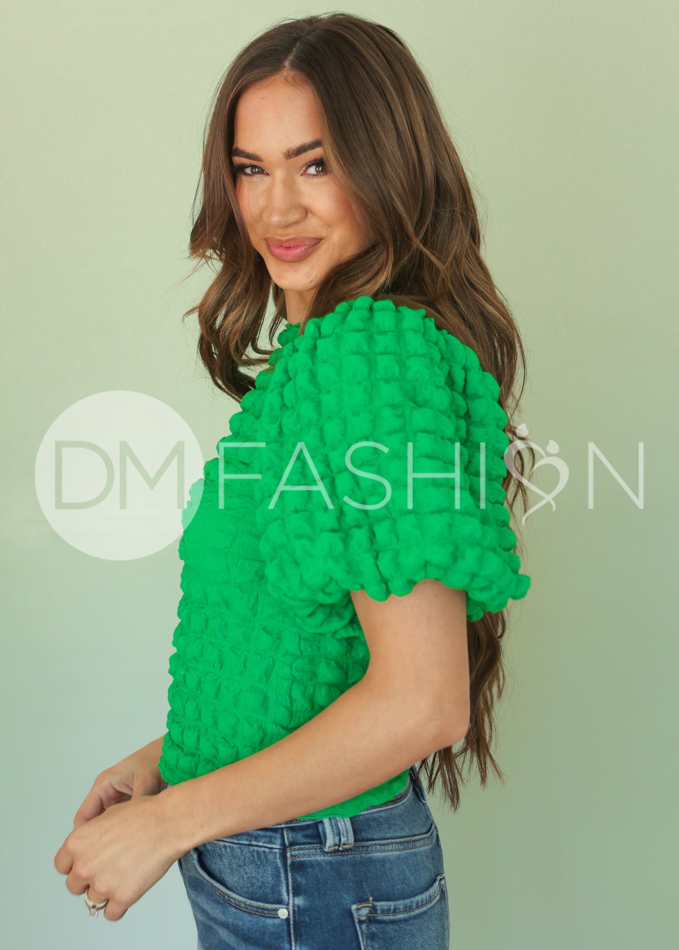 Sunday Brunch Kelly Green Top - DM EXCLUSIVE