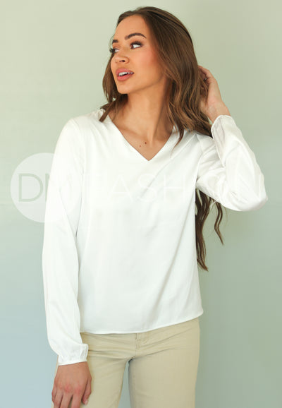 Up Town Blouse - White - DM Exclusive