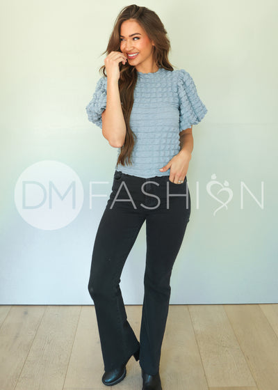 Sunday Brunch Ash Blue Top - DM EXCLUSIVE