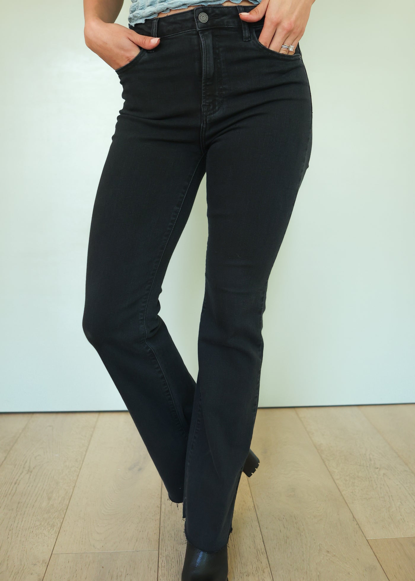 Retro Black Denim Jeans