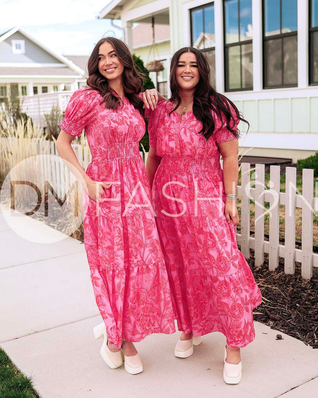 pink dress 2 day shipping Faith Paradise Pink Dress - DM Exclusive - Maternity Friendly - Nursing Friendly