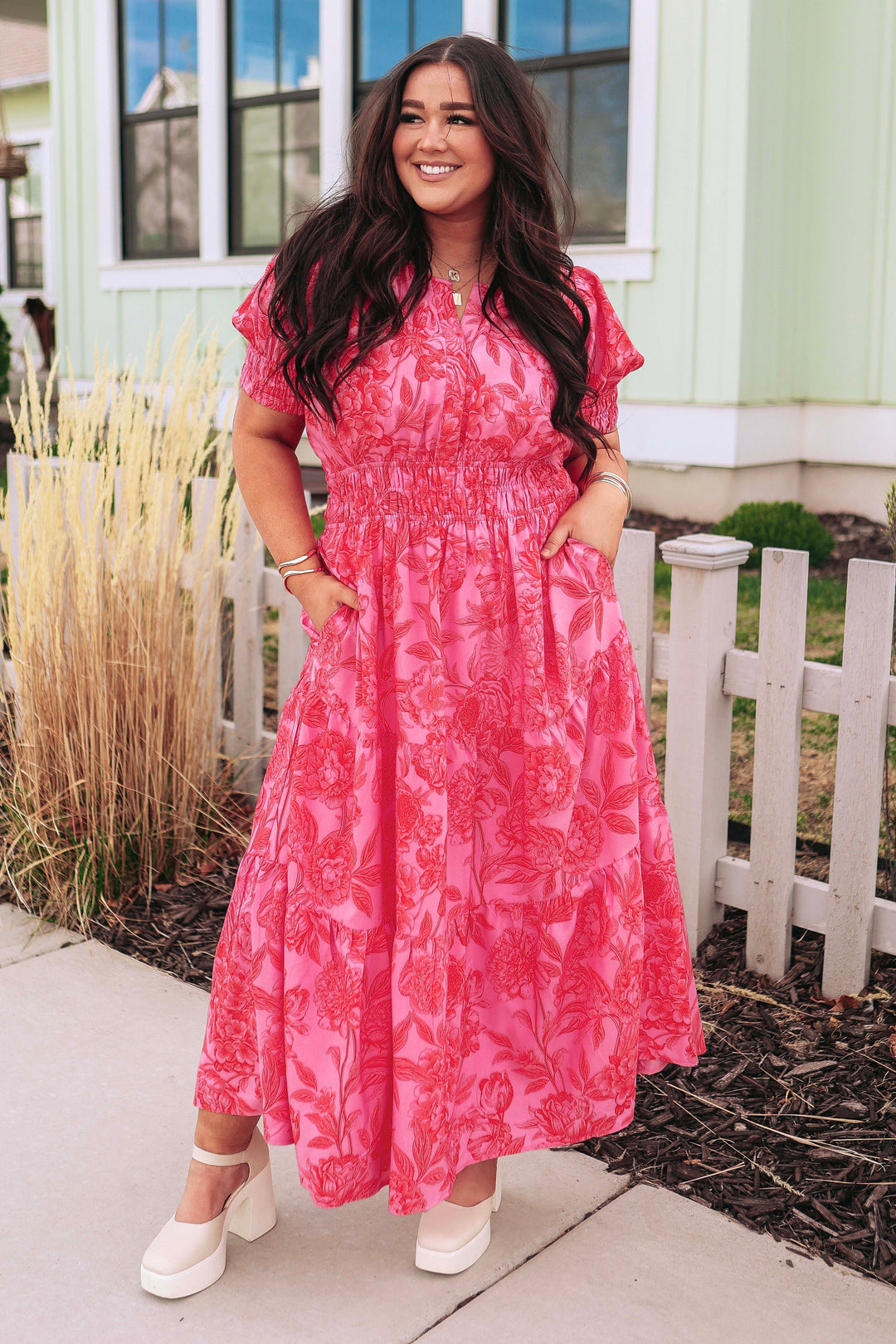 Faith Paradise Pink Dress - DM Exclusive - Maternity Friendly - Nursing Friendly Faith Paradise Pink Dress - DM Exclusive - Maternity Friendly - Nursing Friendly