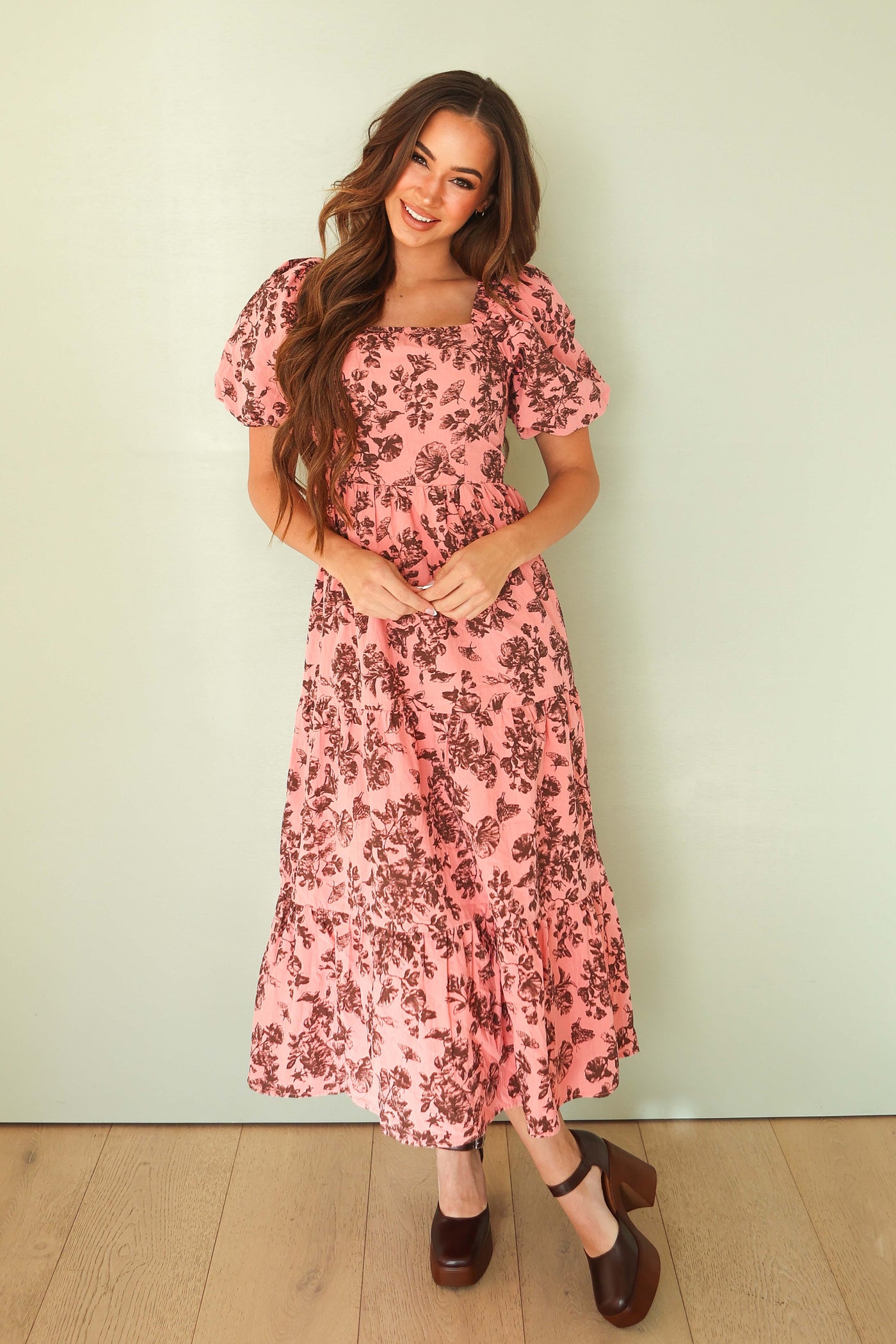 Cassidy Desert Rose Floral Dress - DM Exclusive - Maternity Friendly