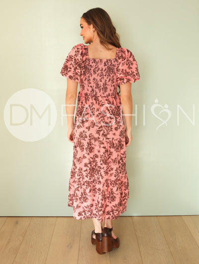 Cassidy Desert Rose Floral Dress - DM Exclusive - Maternity Friendly