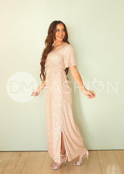 Daphne Rose Sequin Gown - DM Exclusive - Maternity Friendly