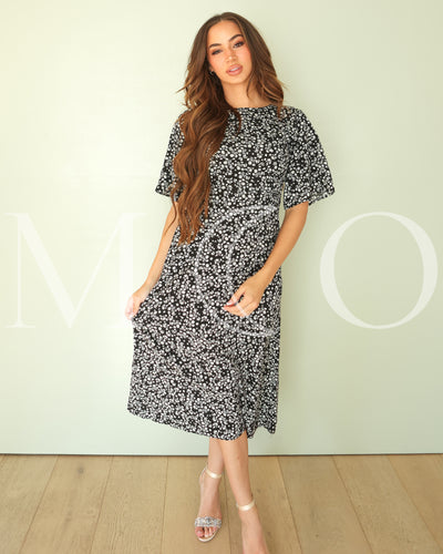 Riley Black Floral Dress - MCO