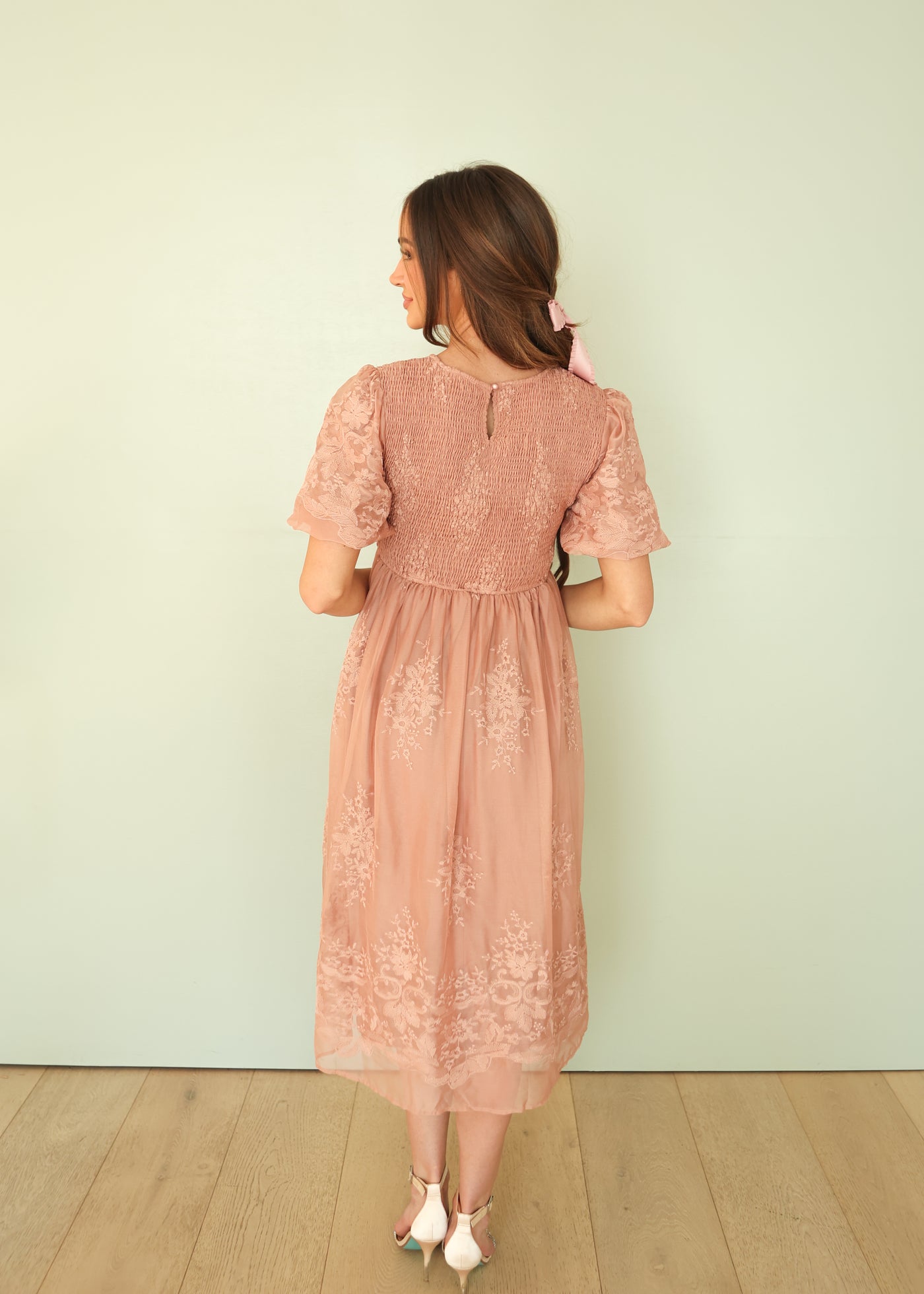 Mabel Mauve Embroidered Maxi Dress