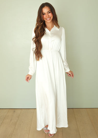 Alice Satin White Dress