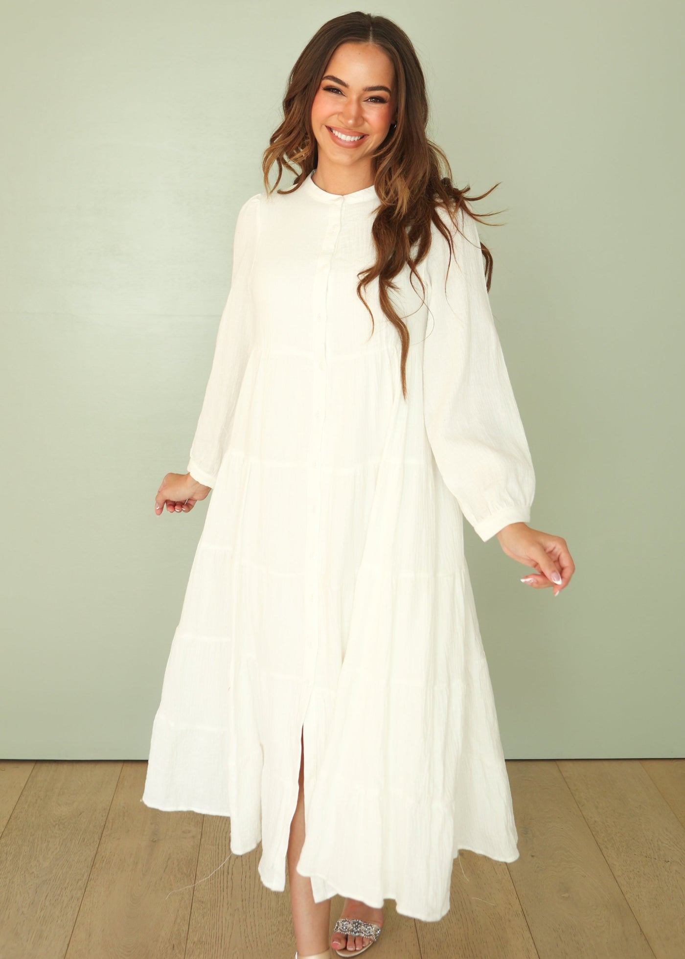 Eden Tiered White Dress