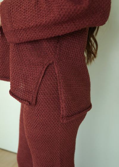 Better Together Burgundy Knit Set