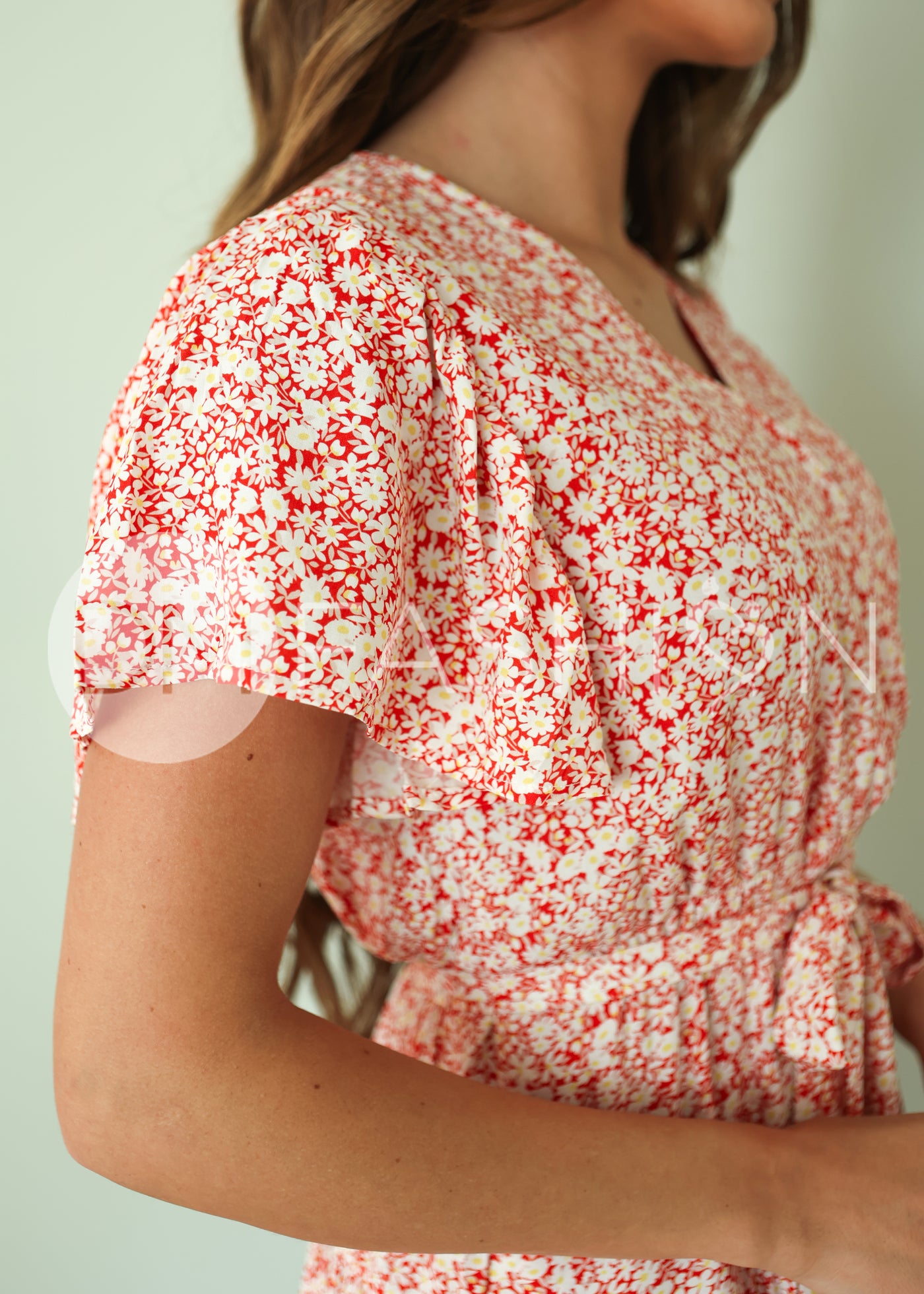 Tessa Brick Floral Dress - DM Exclusive - Maternity Friendly