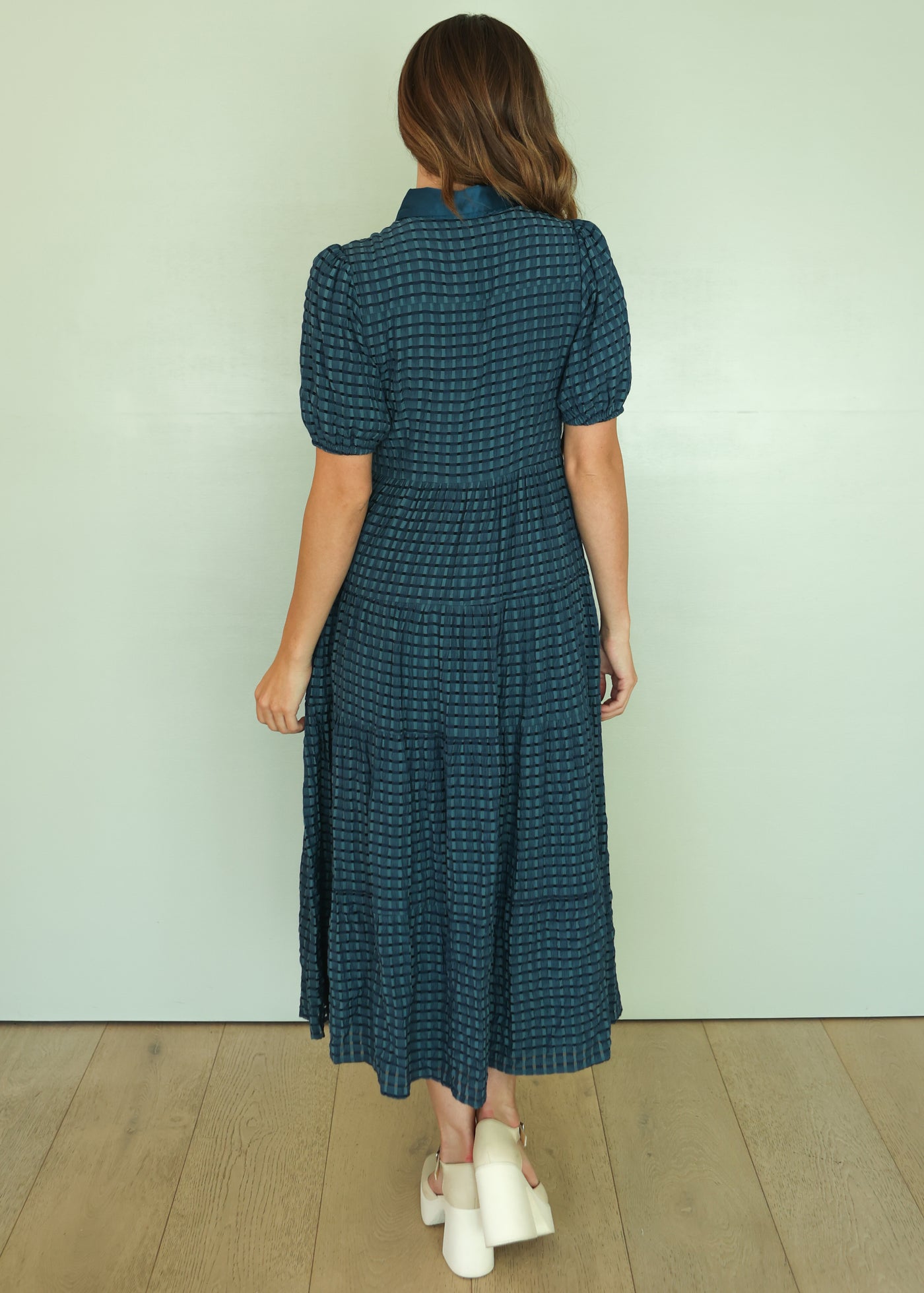 Maeve Blue Plaid Dress