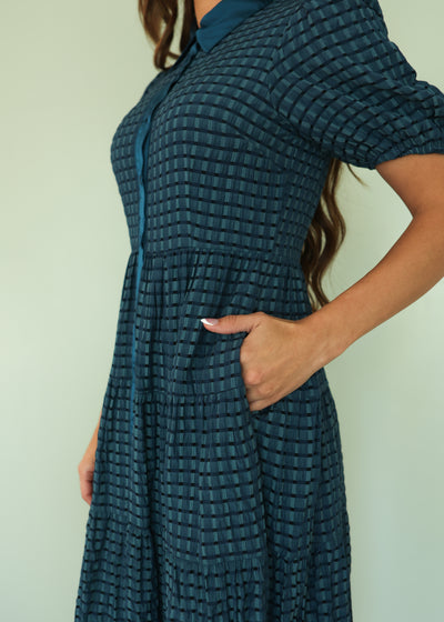 Maeve Blue Plaid Dress