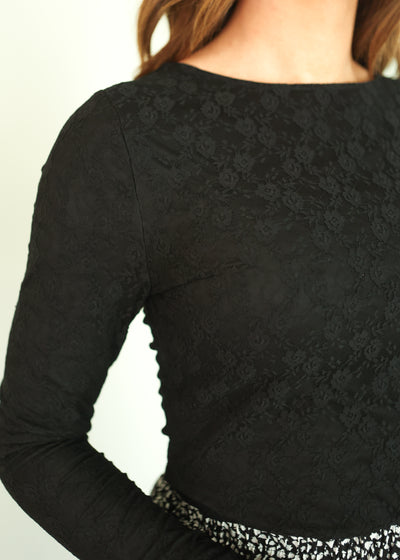 Dream Of Me Black Lace Top - DM Exclusive