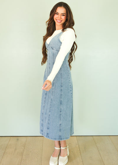 Texie Denim Midi Dress - FINAL FEW - FINAL SALE