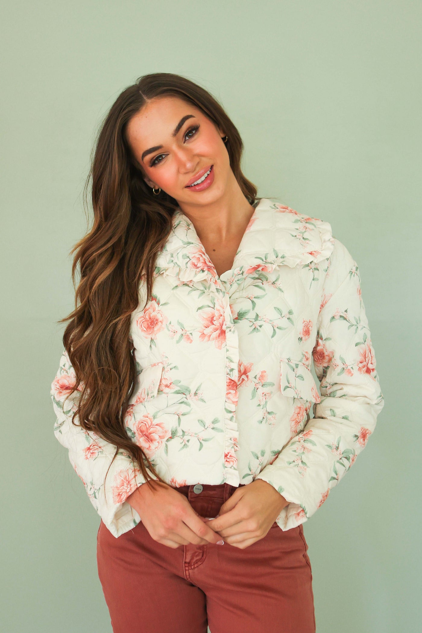Kaitlin Quilted Floral Jacket- FINAL SALE
