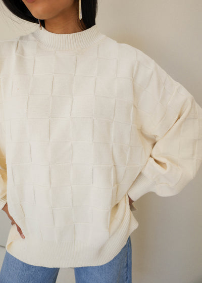 Timber Ivory Weave Sweater