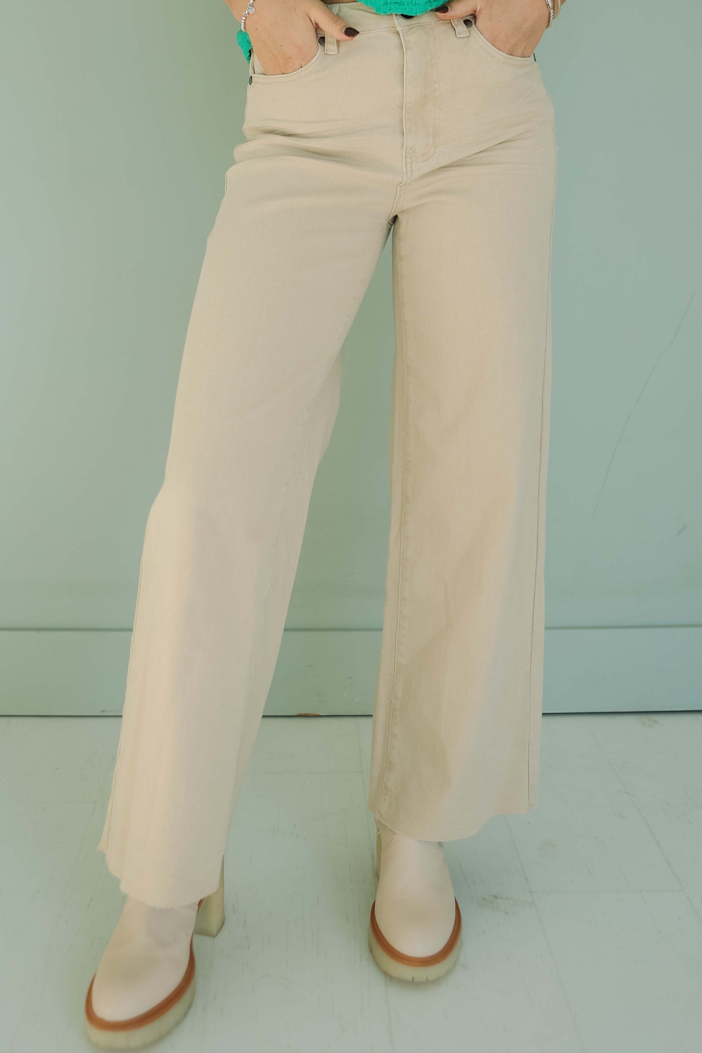 Stepping Out Beige Jeans - FINAL FEW