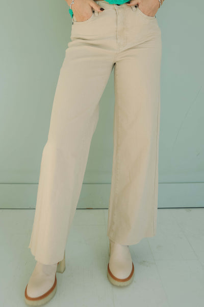Stepping Out Beige Jeans - FINAL FEW