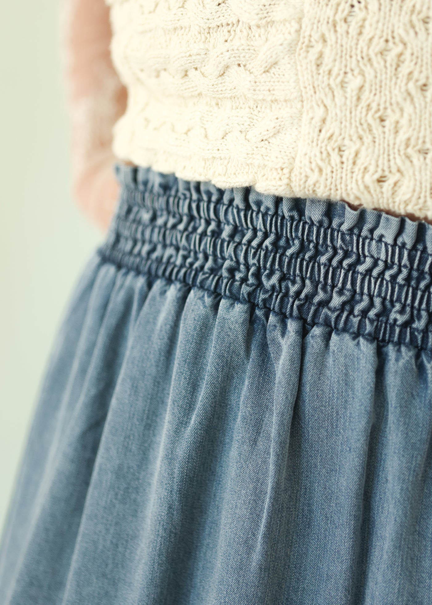 Ellie Chambray Denim Skirt