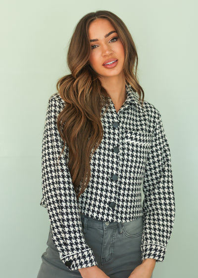 New Heights Gingham Tweed Jacket