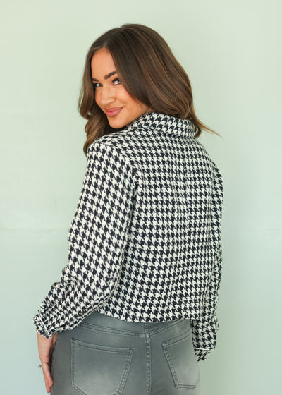 New Heights Houndstooth Tweed Jacket