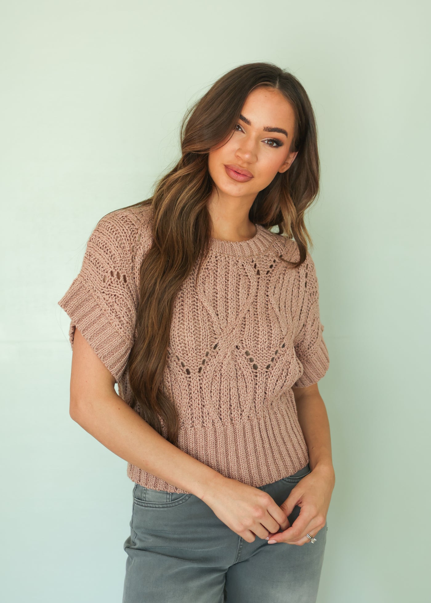 On the Bright Side Brown Knit Sweater